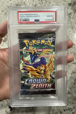 PSA 10 GEM MINT 2023 Pokemon Crown Zenith Foil Pack Authentic Sealed English - Image 1