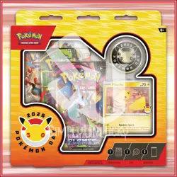Pokemon TCG: Pokemon Day 2026 Collection Display Pikachu Promo & Coin New Sealed - Image 1