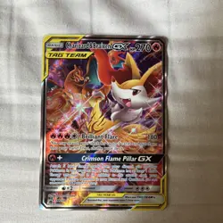 Pokemon TCG Charizard & Braixen GX TAG TEAM Promo Holo SM230 Sun & Moon HP 270 - Image 1