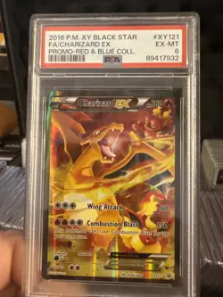 2016 POKEMON XY BLACK STAR PROMO #XY121 FULL ART/CHARIZARD EX PSA 6 - Image 1