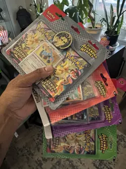 Pokemon TCG Ascended Heroes 2 Tech stickers and 2 Pack Blisters lot Larry Erika - Image 2