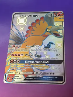 Pokemon Ho-Oh GX SV50/SV94 Hidden Fates Shiny Vault Full Art Holo Rare English B - Image 1
