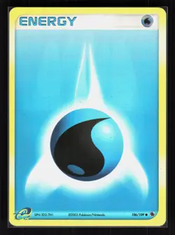 Water Energy Reverse Holo Common Pokemon Ruby and Sapphire 106/109 LP - Image 1