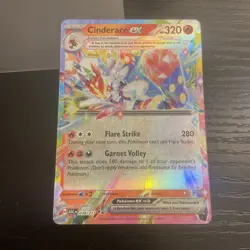 Cinderace ex 28/142 Double Rare Stellar Crown Pokemon Holo Near Mint - Image 1