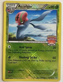 ✨Rare Radiant ✨Pokemon ACCELGOR 12/101 & Shelmet Rev Holo CHAMPIONSHIP PROMOS NM - Image 3