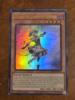 Ariane the Labrynth Servant + Trap Trick TAMA-EN045 Collector's Rare Yugioh NM - Image 2