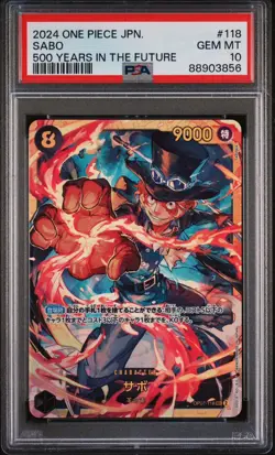 One Piece OP07 500 Years In The Future Japanese Sabo SEC *GEM MINT PSA 10* - Image 1