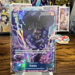 One Piece CCG Kaido OP04-044 Kingdoms of Intrigue Alt Art Foil Super Rare - Image 1