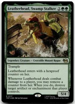 MTG Leatherhead, Swamp Stalker Teenage Mutant Ninja Turtles TMT #117 rare Foil N - Image 1