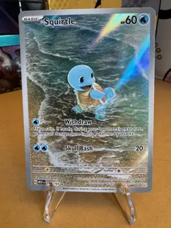 Pokemon TCG Squirtle SV 151 170/165 Illustration Rare Holo English 2023 - Image 1