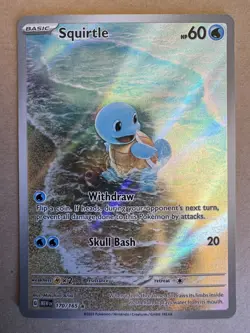 Pokemon TCG Squirtle SV 151 170/165 Illustration Rare Holo English 2023 - Image 3