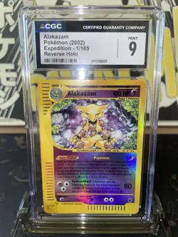 2002 Pokemon Expedition Alakazam Reverse Holo R - CGC 9 - Image 1