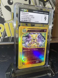 2002 Pokemon Expedition Alakazam Reverse Holo R - CGC 9 - Image 2