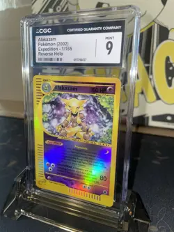2002 Pokemon Expedition Alakazam Reverse Holo R - CGC 9 - Image 3