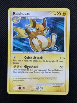Raichu 77/147 2009 Supreme Victors Set Pokemon Card TCG Non Holo Uncommon - NM - Image 1