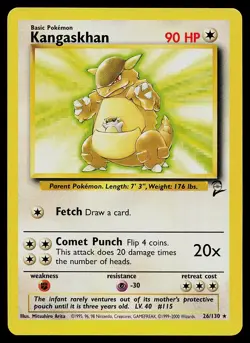 Pokemon Card - Kangaskhan Base Set 2 26/130 Rare - Image 1