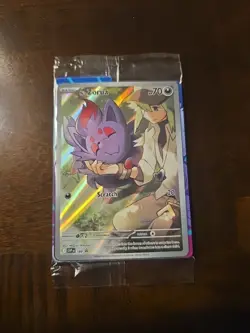 Pokemon TCG N's Zorua 189 Journey Together ETB Promo Holo Card, Sealed - Image 1