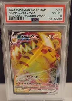 Pokemon: 2023 SWSH BLACK STAR PROMO #286 FULL ART/PIKACHU VMAX PSA 8 - Image 1