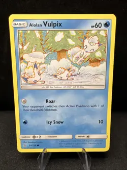 Alolan Vulpix 30 / 156 Common Ultra Prism Pokemon 2018 - Image 1