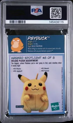 Psyduck 1999 Hasbro Pokemon Toy Wishes PSA 7 - Image 2