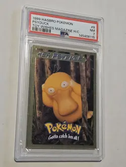 Psyduck 1999 Hasbro Pokemon Toy Wishes PSA 7 - Image 3