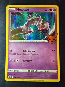 Mewtwo 056/172 Rare Brilliant Stars Pokemon LP Holo - Image 1