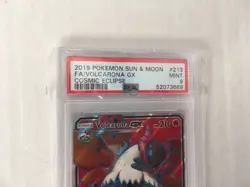 Pokemon 2019 Sun & Moon #213 FA/ Volcarona GX Cosmic Eclipse PSA Graded 9 Mint. - Image 2