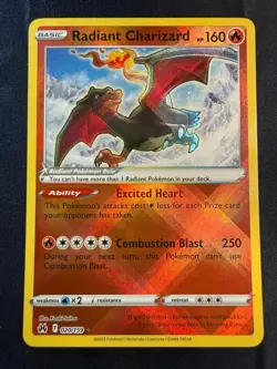 Radiant Charizard 020/159 Radiant Rare Crown Zenith Pokemon Holo NM/M - Image 1