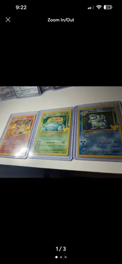25th Anniversary CHARIZARD VENUSAUR BLASTOISE Celebration Set Holo Pokemon - Image 3