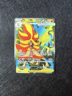 Pokemon Mega Pyroar ex 99/86 Full Art Double Ultra Rare Chaos Rising NM - Image 1