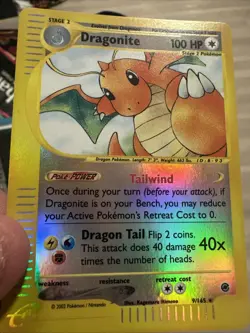 2002 POKEMON EXPEDITION #9 DRAGONITE-REVERSE FOIL - Image 1