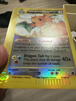 2002 POKEMON EXPEDITION #9 DRAGONITE-REVERSE FOIL - Image 3