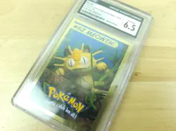 Meowth 52 Pokemon Card Hasbro Toy Wishes Magazine 1999 Foil Hand Cut - Image 3