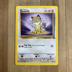 Meowth 56/64 - Jungle Pokemon TCG Card 1999 WOTC Vintage NM - Image 1