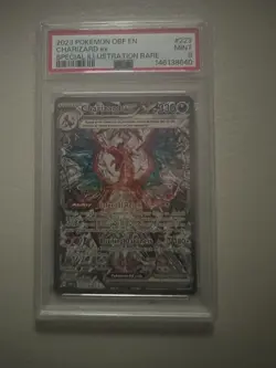 2023 POKEMON OBF EN-OBSIDIAN FLAMES HYPER RARE #228 CHARIZARD EX PSA 9 - Image 1