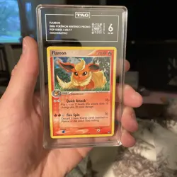 2006 Pokemon Flareon Holo Pop Series 3 EX-MT TAG 6 2/17 - Image 1