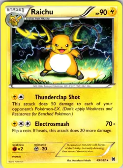 Raichu 49/162 XY - BREAKthrough Pokemon NM Normal - Image 1