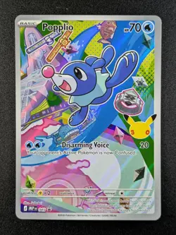 2025 Pokemon POPPLIO #045 Black Star Promo First Partner Illus Coll Series 1 (C) - Image 1