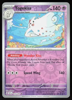 Togekiss 072/191 Rare Surging Sparks Pokemon Reverse Holo Near Mint - Image 1