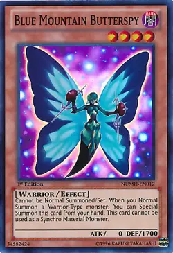 Yugioh NUMH-EN012 Blue Mountain Butterspy Super Rare - Image 1