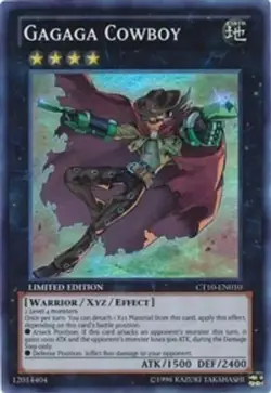 YUGIOH CT10-EN010 GAGAGA COWBOY SUPER RARE NEAR MINT NM - Image 1