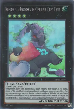 YUGIOH CIBR-EN097 NUMBER 41 BAGOOSKA THE TERRIBLY TIRED TAPIR UNLIMITED SUPER NM - Image 1