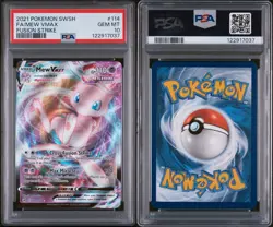 Pokemon TCG 2021 Fusion Strike Mew VMAX 114/264 Full Art Holo PSA 10 - Image 3