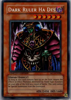Yu-Gi-Oh! TCG Effect Dark Ruler Ha Des Secret Rare Holo - Image 1