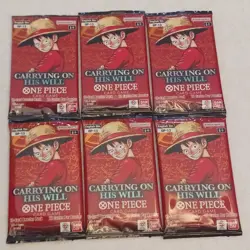 (6) One Piece TCG OP13 Carrying On His Wil Booster Packs English Ed. NEW-SEALED - Image 1