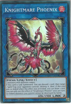 1x Yugioh FLOD-EN046 Knightmare Phoenix Super Rare Unlimited NM - Image 1