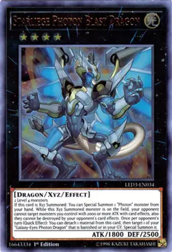 Yugioh LED3-EN034 Starliege Photon Blast Dragon Ultra Rare 1st Edition NM - Image 1
