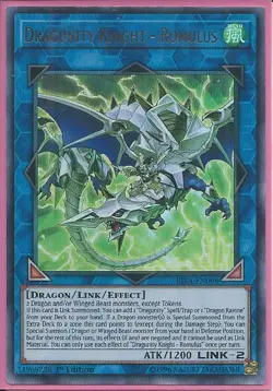 Yugioh RIRA-EN098 Dragunity Knight - Romulus Ultra Rare Near Mint 1st Edition - Image 1
