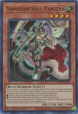 YUGIOH 1ST ED WISU-EN017 VANQUISH SOUL PANTERA ULTRA RARE NEAR MINT (NM) - Image 1
