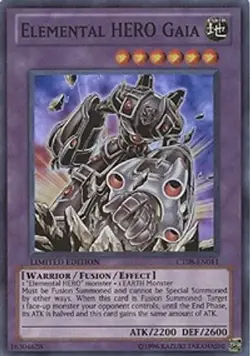 YUGIOH CT08-EN011 ELEMENTAL HERO GAIA SUPER RARE NEAR MINT (NM) - Image 1